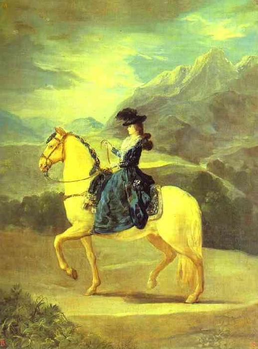 Francisco Jose de Goya Equestrian Portrait of Dona Maria Teresa Vallabriga oil painting image